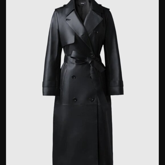 MACKAGE GAEL-V Maxi Leather Trench Coat - Picture 4 of 14